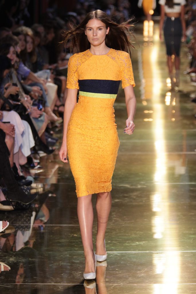 A model walks the catwalk for the Alex Perry show at Mercedes Benz Fashion Week Australia in Sydney, Monday, April 7, 2014. (AAP Image/Jennifer Polixenni Brankin) NO ARCHIVING A model walks the catwalk for the Alex Perry show at Mercedes Benz Fashion Week Australia in Sydney, Monday, April 7, 2014. (AAP Image/Jennifer Polixenni Brankin) NO ARCHIVING